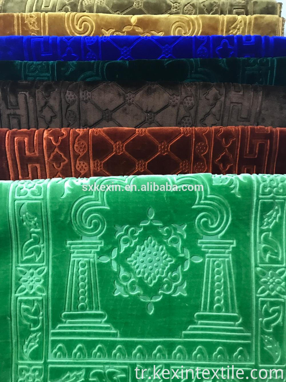 Thick green color foldable muslim prayer mat